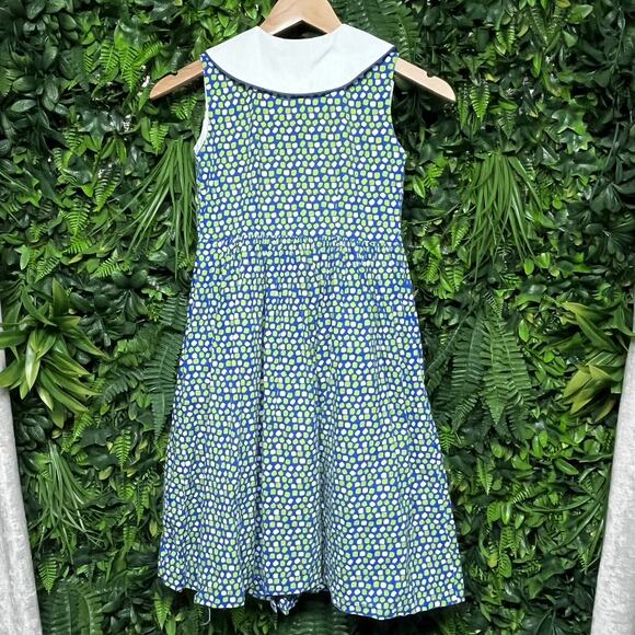 VTG AUSTIN & ASHLEY Dress Blue 8‎ Button Collared Dotted Frog Embroidered 2673 - Picture 6 of 6